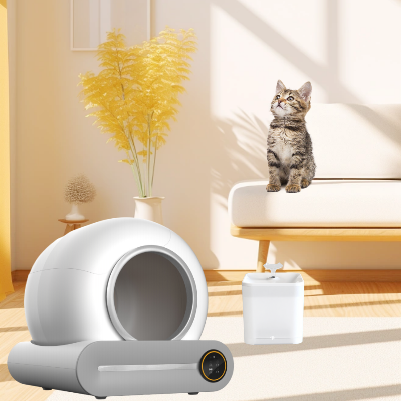 Automatic Litter Box For Cats Edition and Gift Automatic Fountain Water