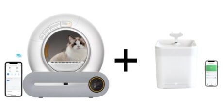 Automatic Litter Box For Cats Edition + Gift Automatic Fountain Water